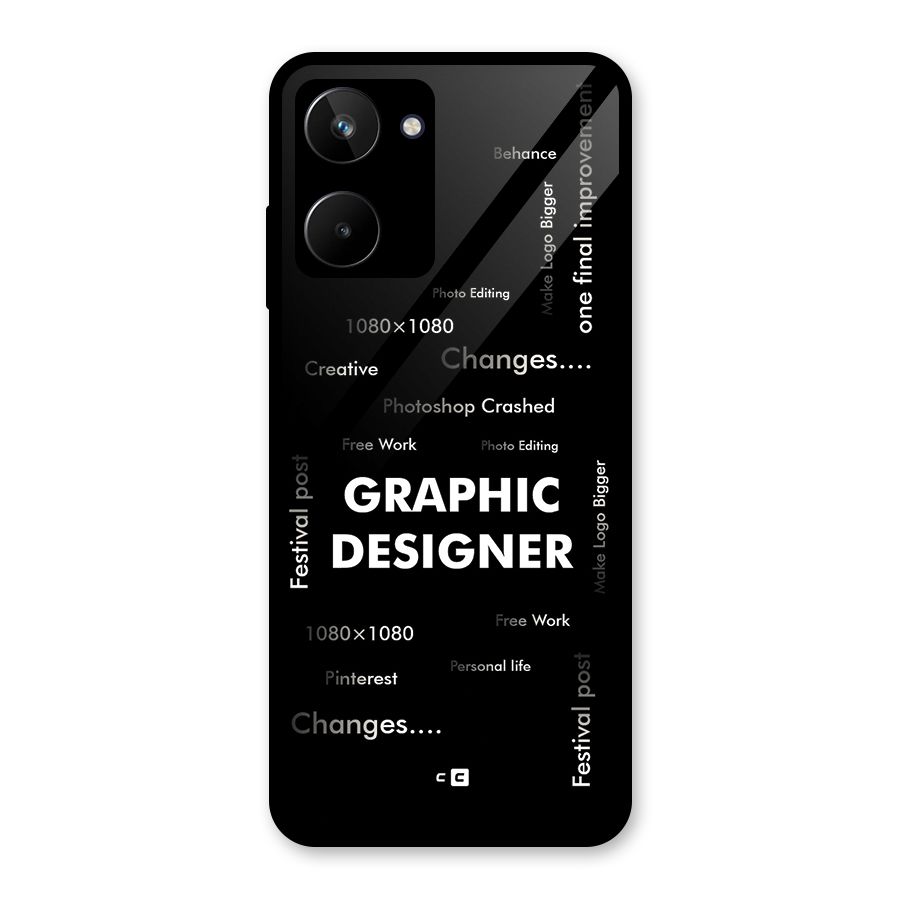 Graphic Designer Struggles Glass Back Case for Realme 10