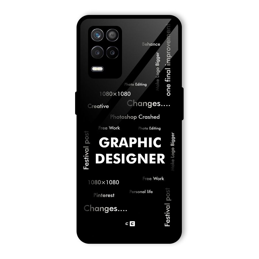 Graphic Designer Struggles Glass Back Case for Realme 9 5G