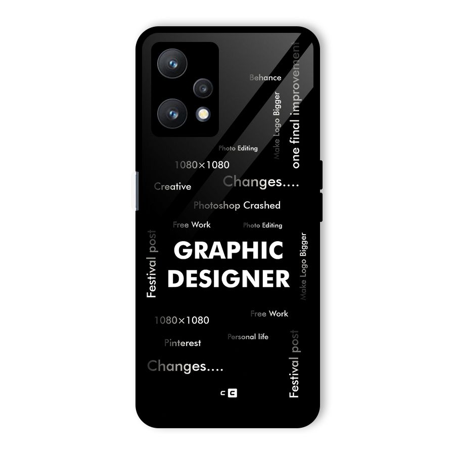 Graphic Designer Struggles Glass Back Case for Realme 9 Pro 5G