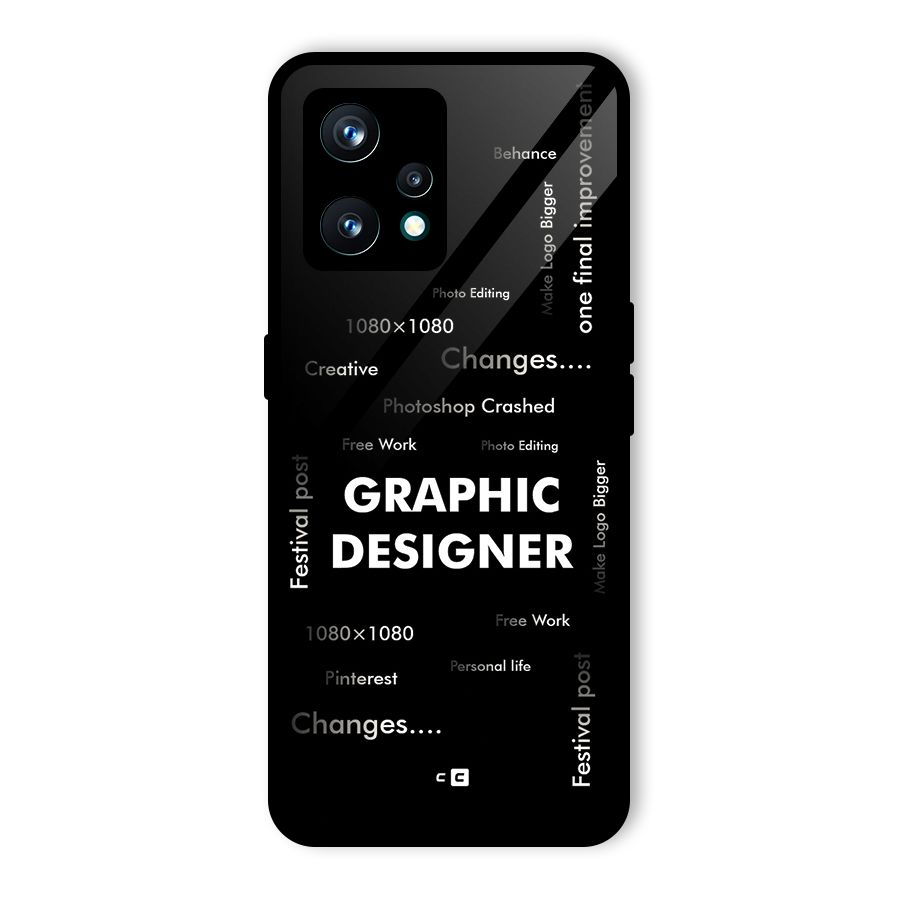 Graphic Designer Struggles Glass Back Case for Realme 9 Pro Plus 5G