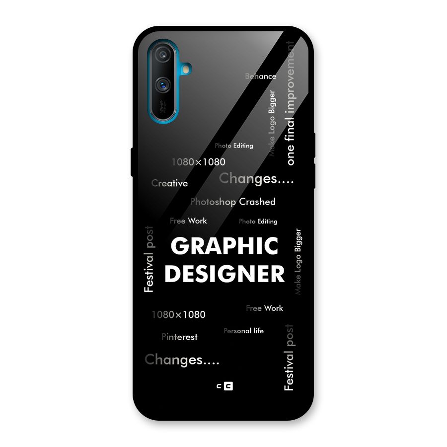 Graphic Designer Struggles Glass Back Case for Realme C3