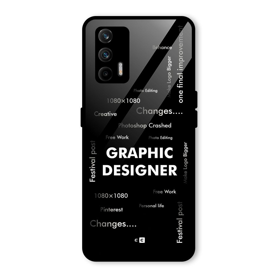 Graphic Designer Struggles Glass Back Case for Realme GT 5G