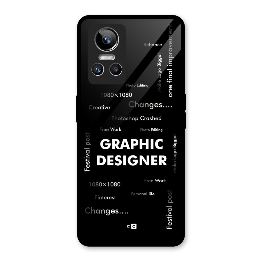 Graphic Designer Struggles Glass Back Case for Realme GT Neo 3