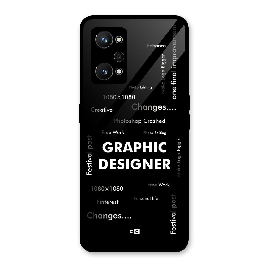 Graphic Designer Struggles Glass Back Case for Realme GT Neo 3T