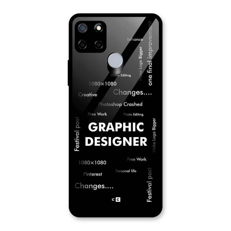 Graphic Designer Struggles Glass Back Case for Realme Narzo 20