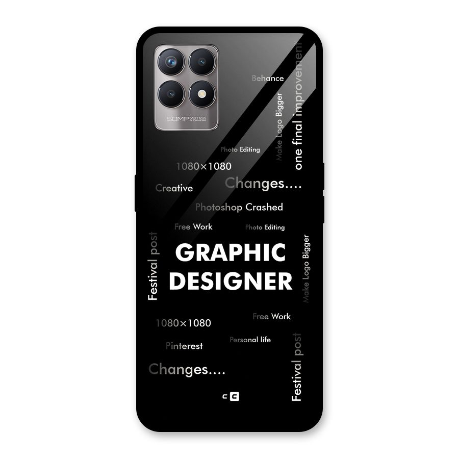 Graphic Designer Struggles Glass Back Case for Realme Narzo 50