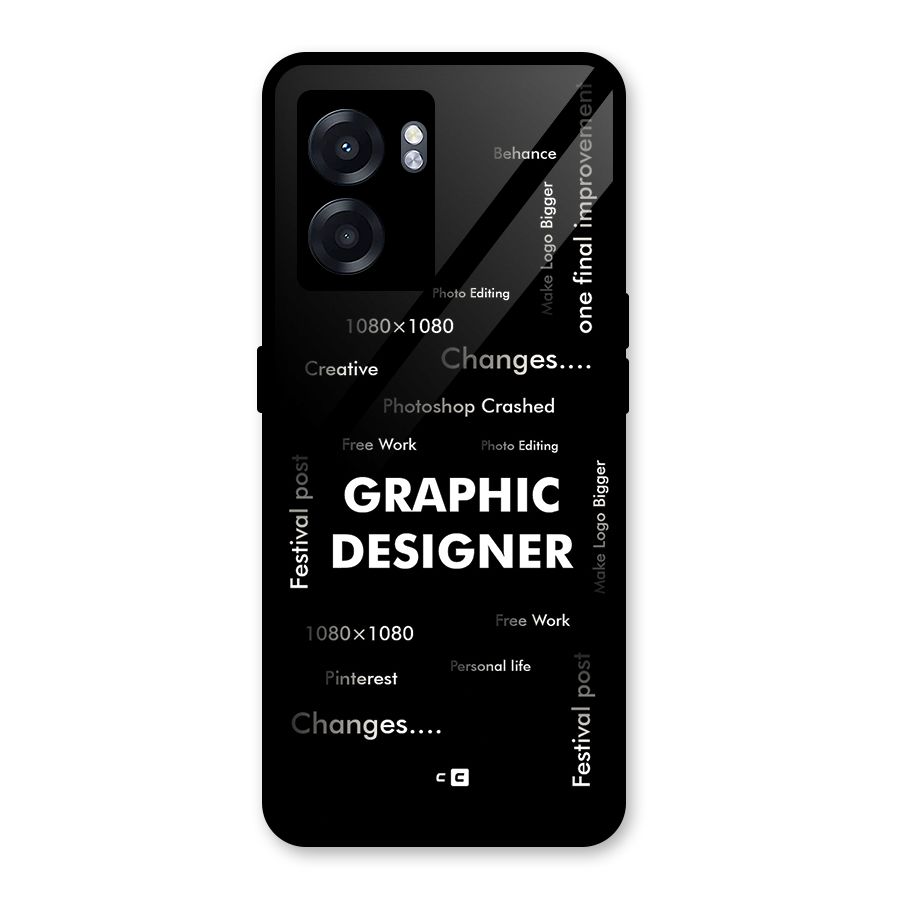 Graphic Designer Struggles Glass Back Case for Realme Narzo 50 5G