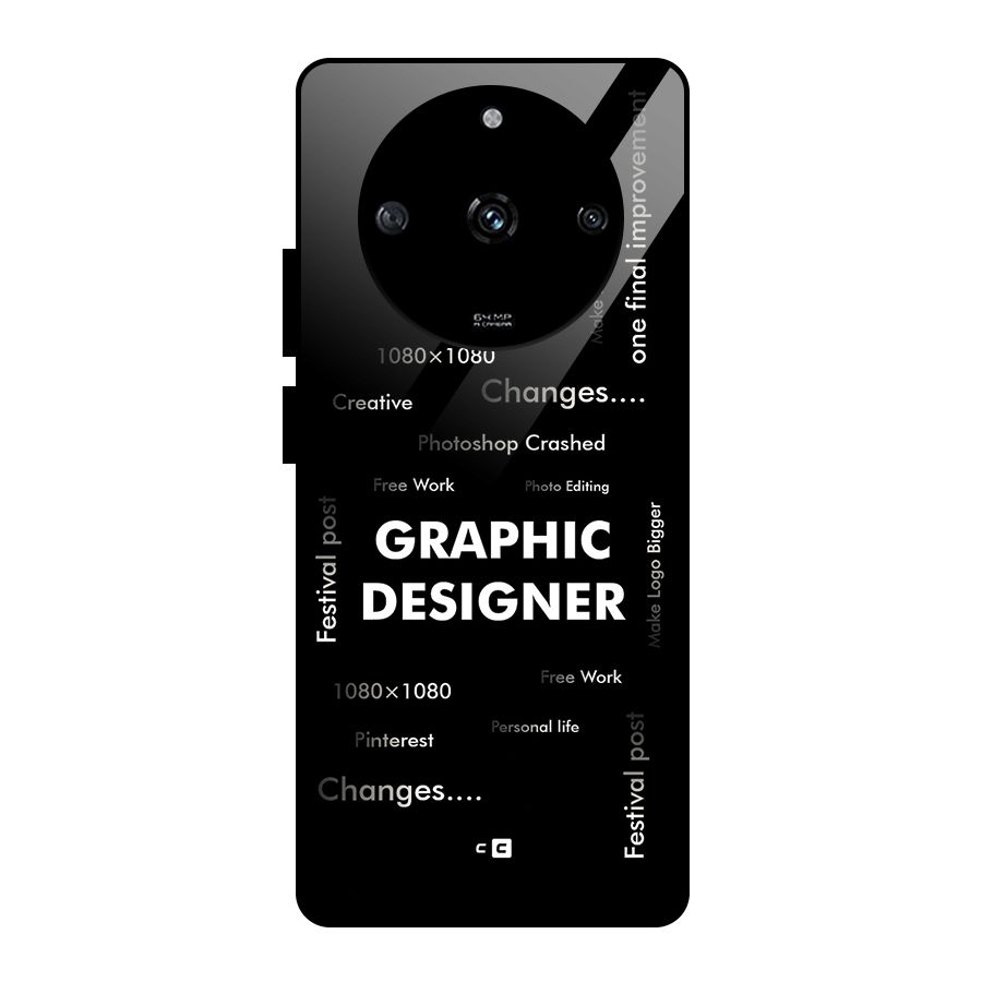 Graphic Designer Struggles Glass Back Case for Realme Narzo 60 5G