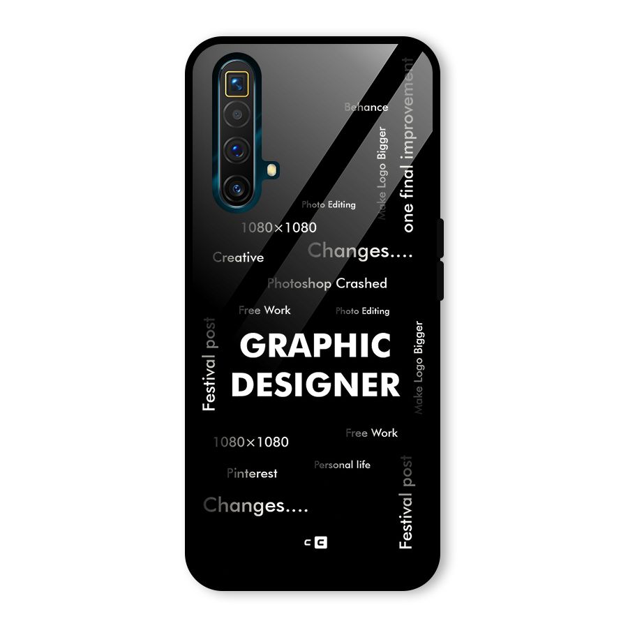 Graphic Designer Struggles Glass Back Case for Realme X3