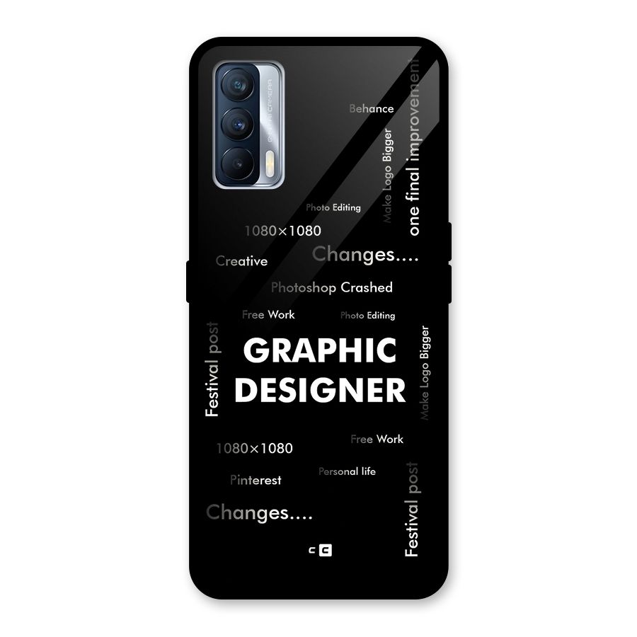 Graphic Designer Struggles Glass Back Case for Realme X7