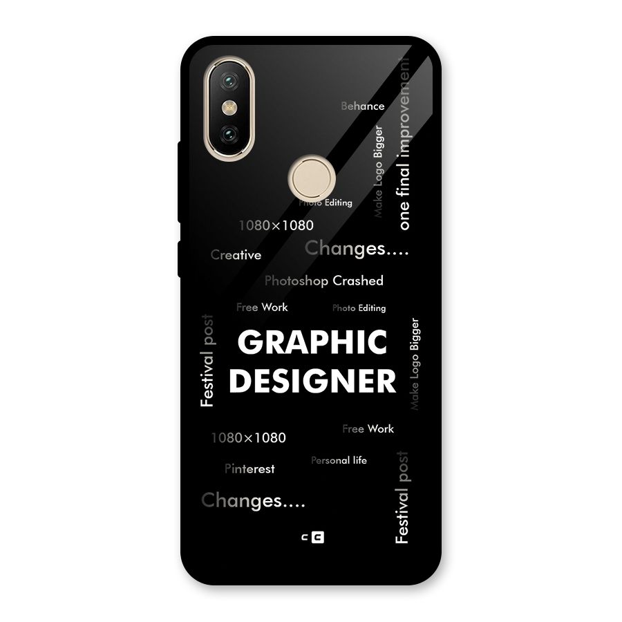Graphic Designer Struggles Glass Back Case for Redmi A1