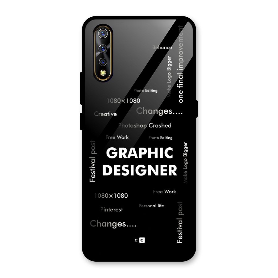 Graphic Designer Struggles Glass Back Case for Vivo S1