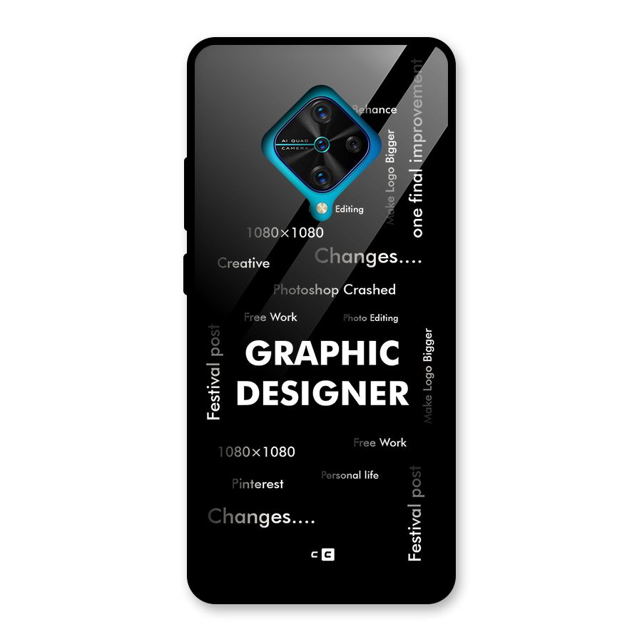 Graphic Designer Struggles Glass Back Case for Vivo S1 Pro