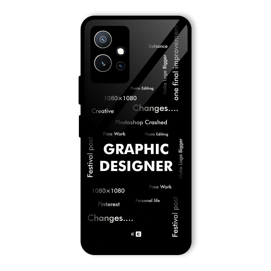Graphic Designer Struggles Glass Back Case for Vivo T1 5G