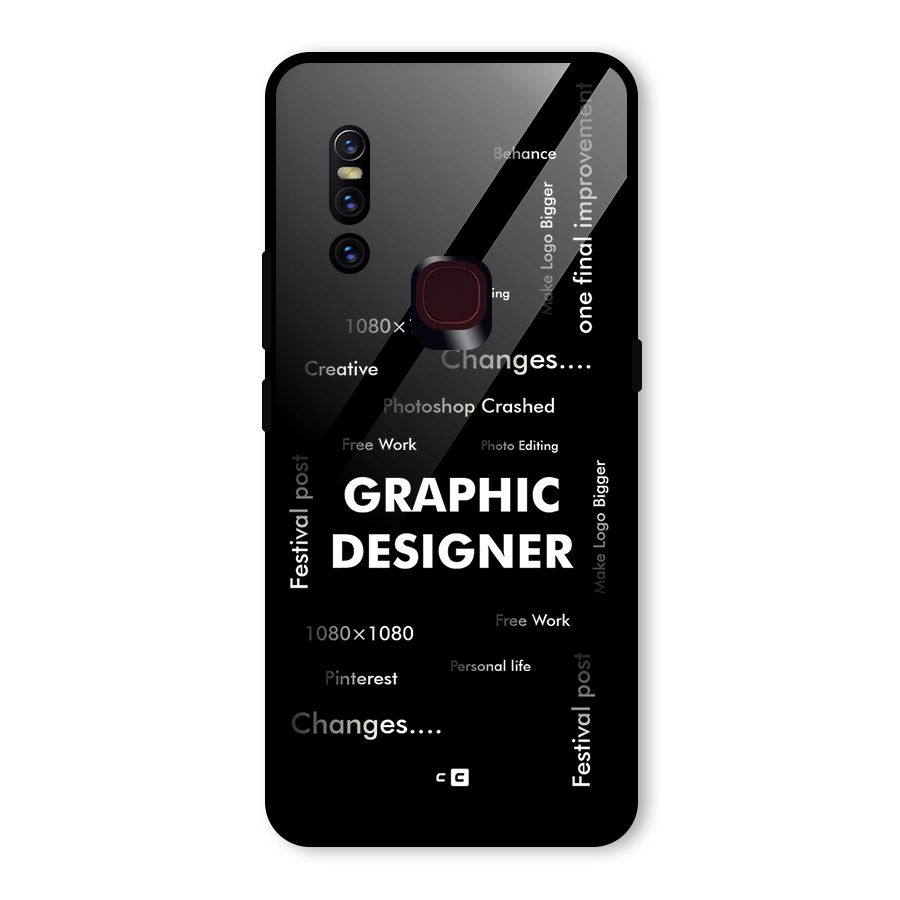 Graphic Designer Struggles Glass Back Case for Vivo V15