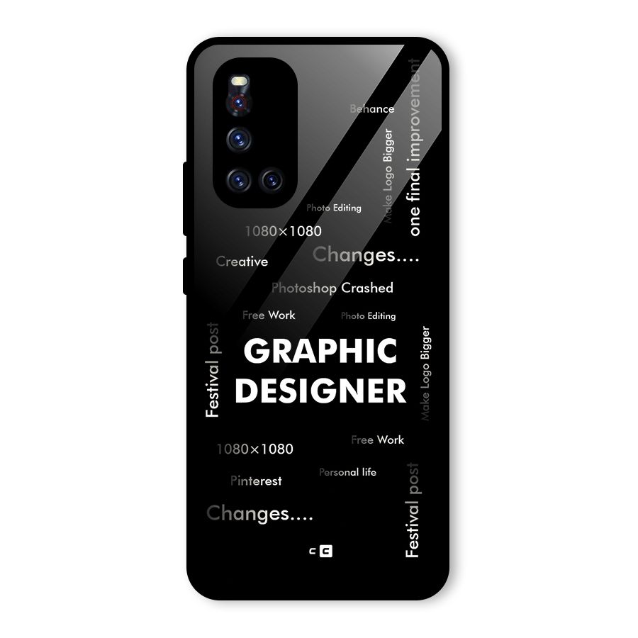 Graphic Designer Struggles Glass Back Case for Vivo V19