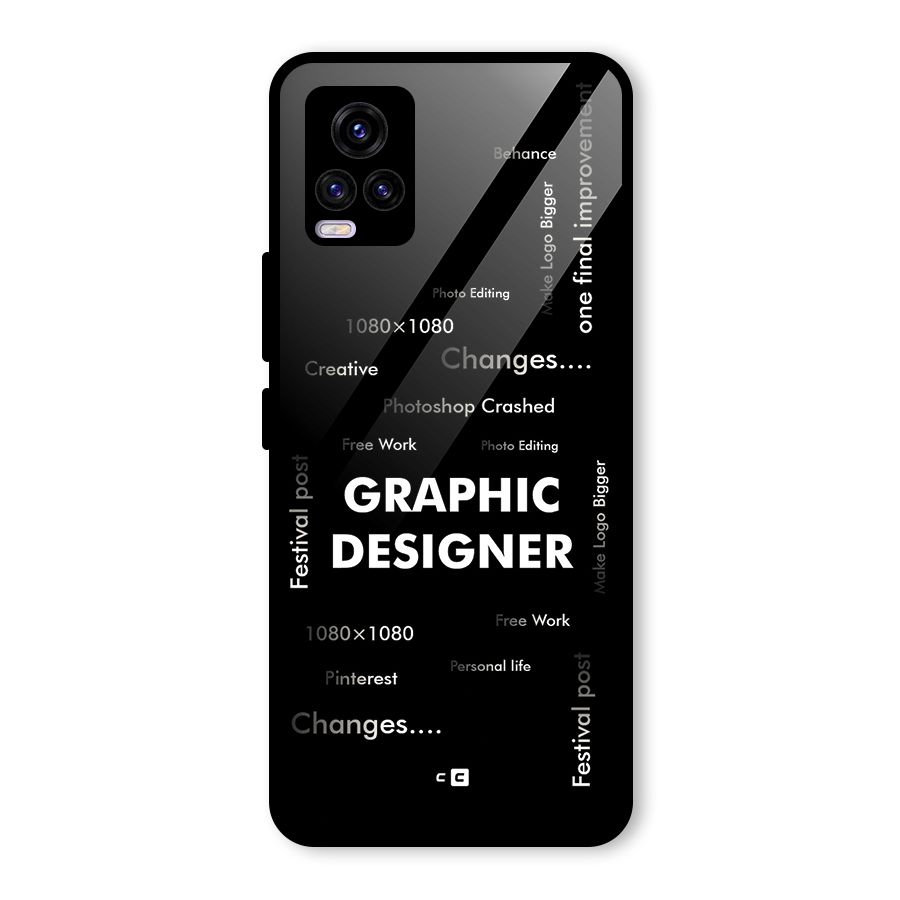 Graphic Designer Struggles Glass Back Case for Vivo V20 2021