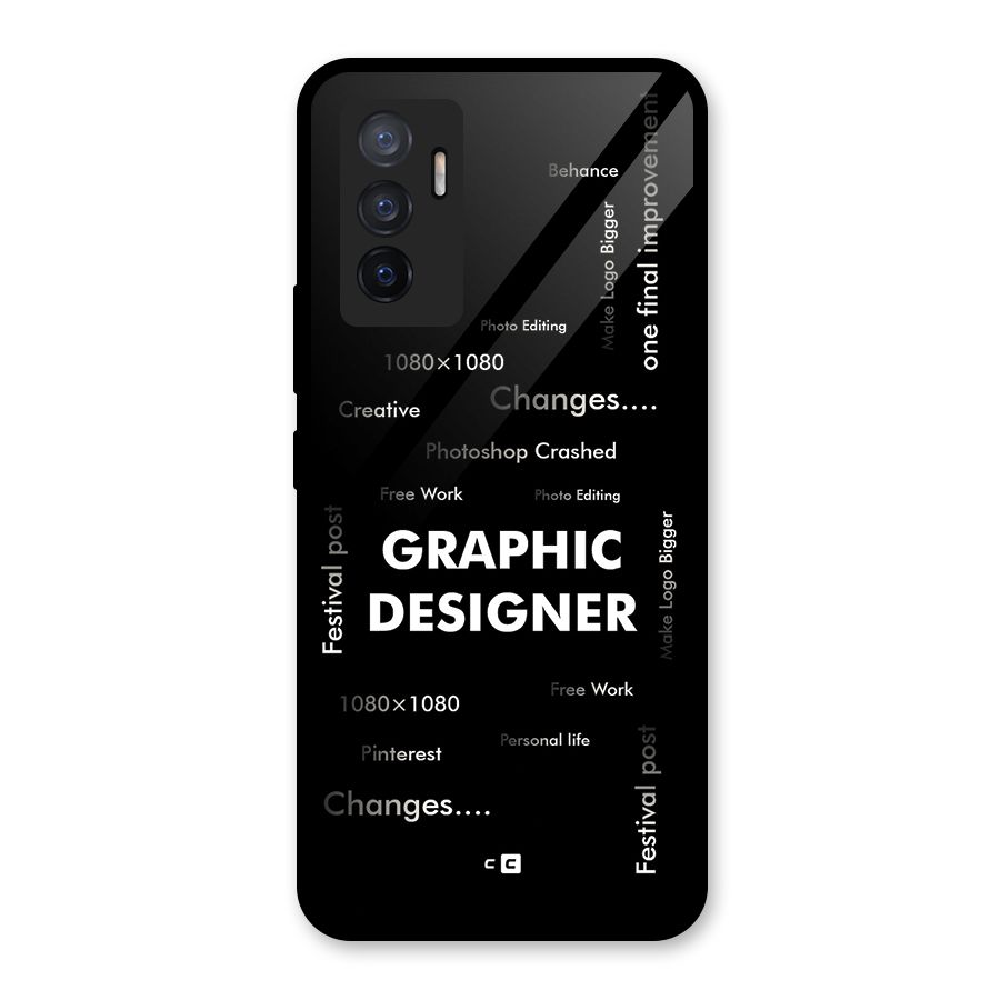 Graphic Designer Struggles Glass Back Case for Vivo V23e
