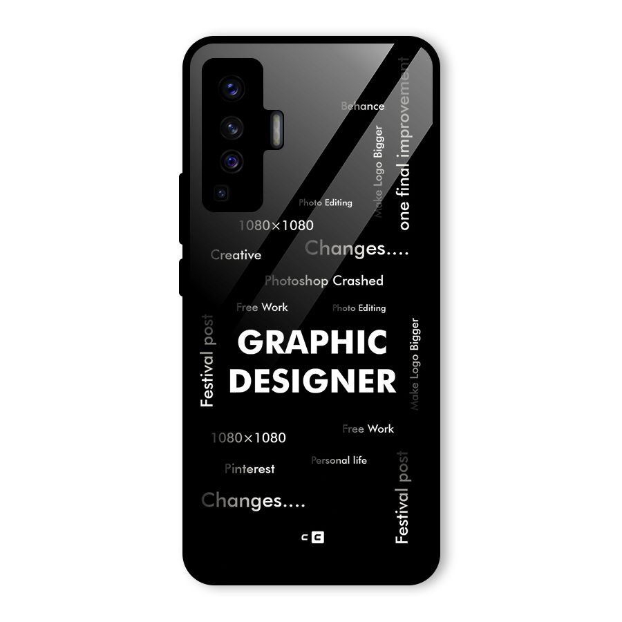 Graphic Designer Struggles Glass Back Case for Vivo X50