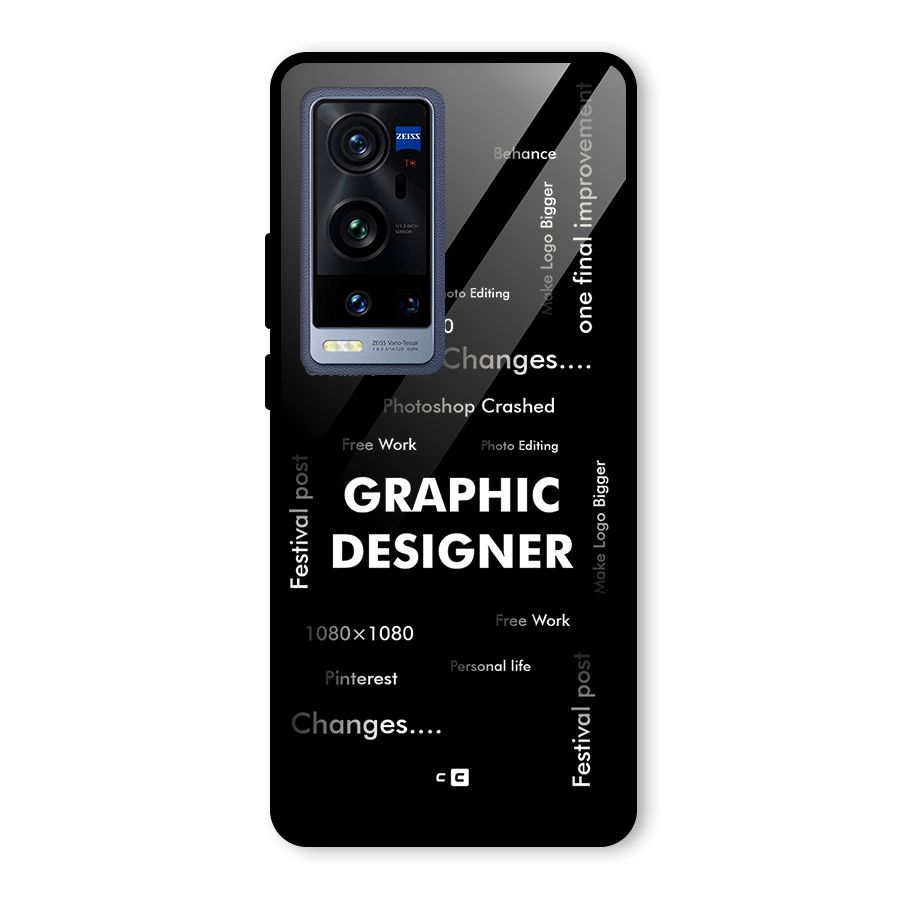 Graphic Designer Struggles Glass Back Case for Vivo X60 Pro Plus