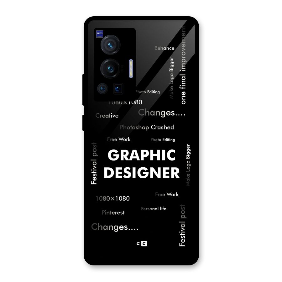 Graphic Designer Struggles Glass Back Case for Vivo X70 Pro