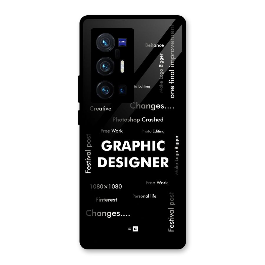 Graphic Designer Struggles Glass Back Case for Vivo X70 Pro Plus