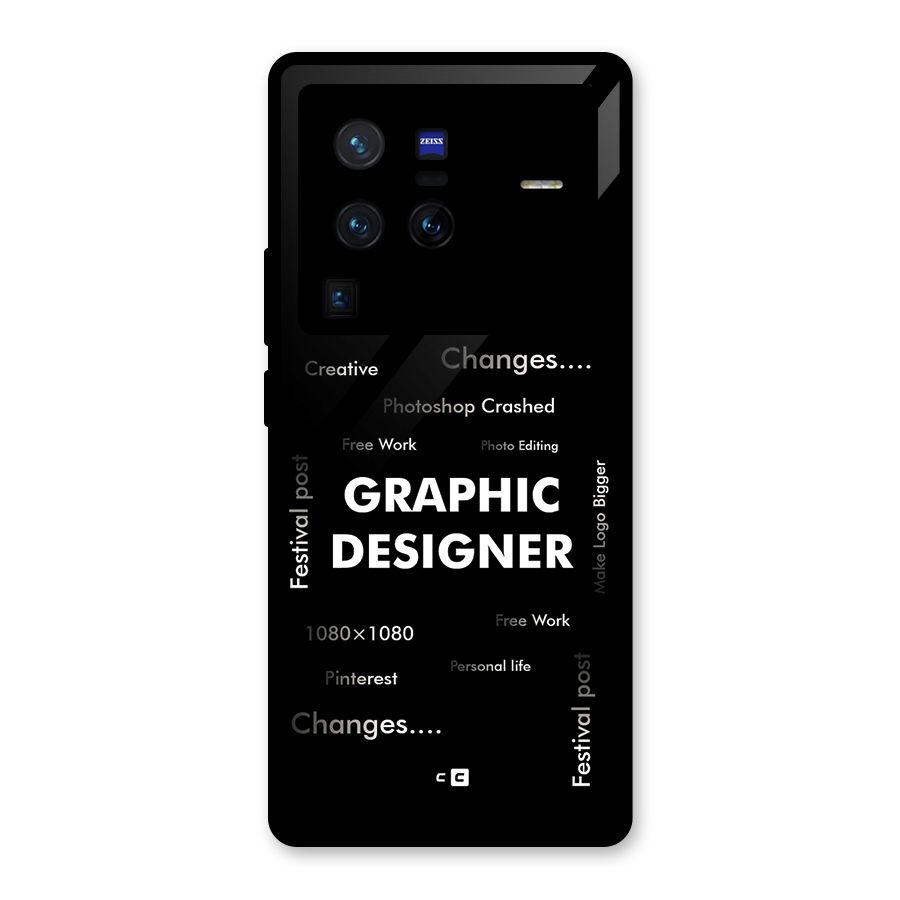 Graphic Designer Struggles Glass Back Case for Vivo X80 Pro