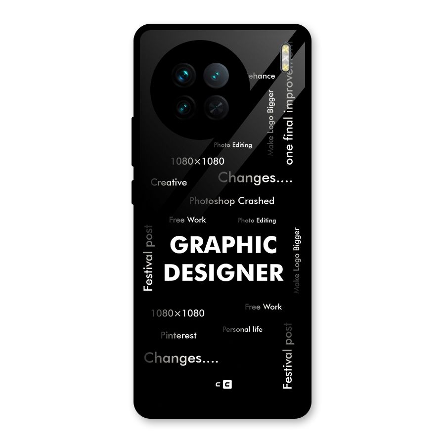 Graphic Designer Struggles Glass Back Case for Vivo X90