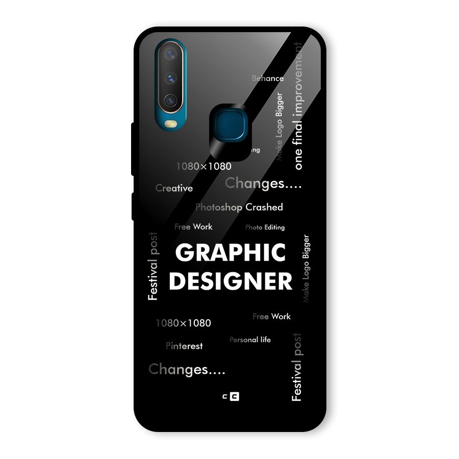 Graphic Designer Struggles Glass Back Case for Vivo Y15
