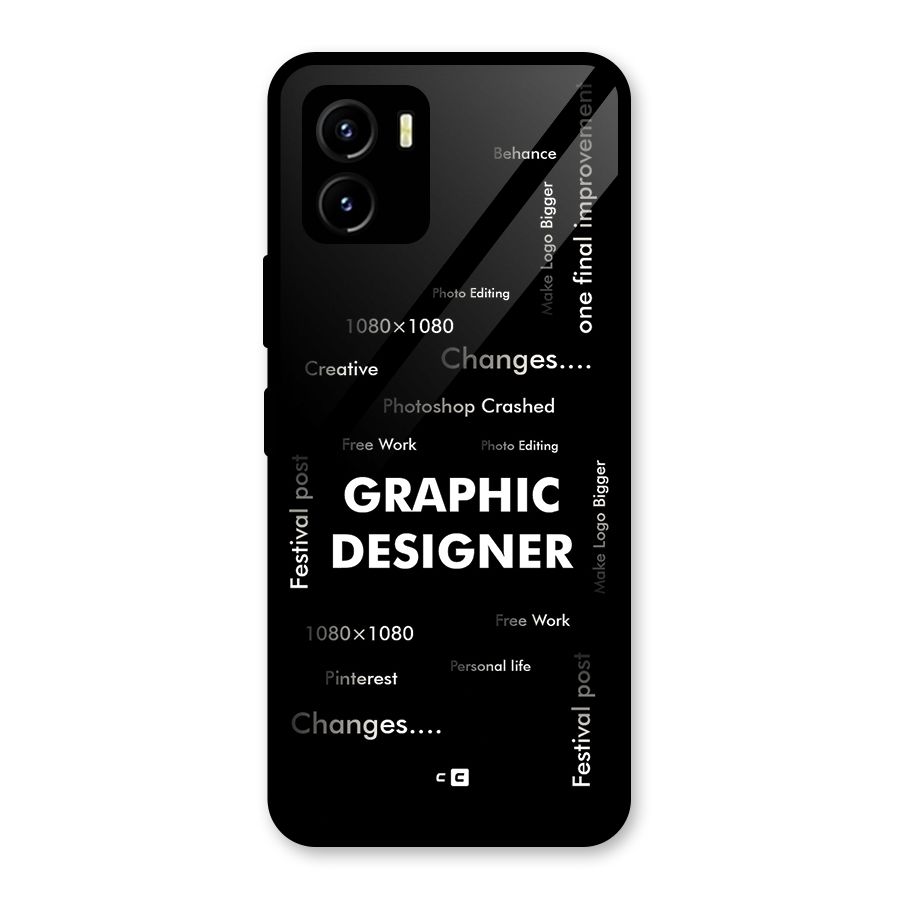 Graphic Designer Struggles Glass Back Case for Vivo Y15s