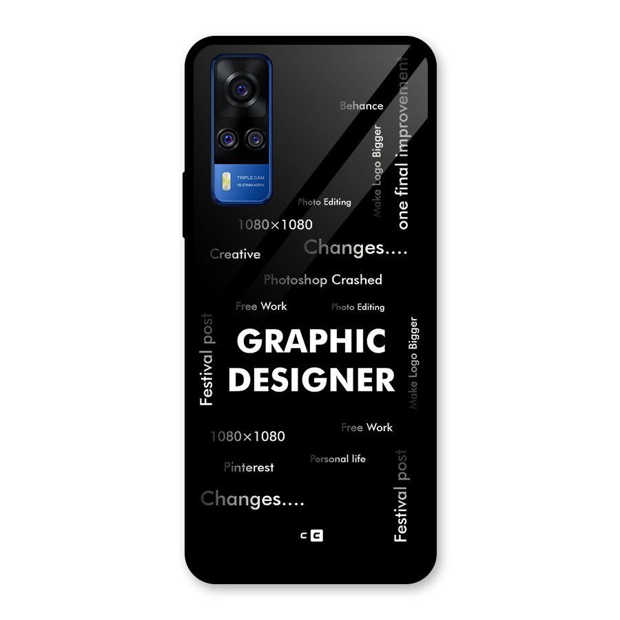 Graphic Designer Struggles Glass Back Case for Vivo Y31