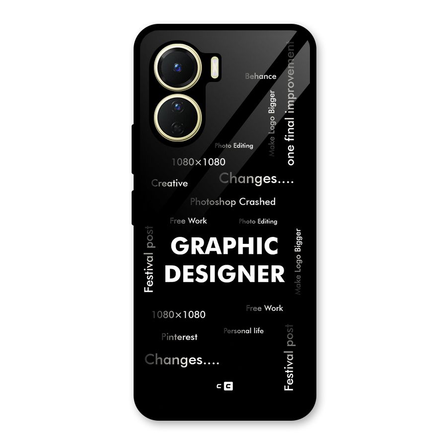 Graphic Designer Struggles Glass Back Case for Vivo Y56