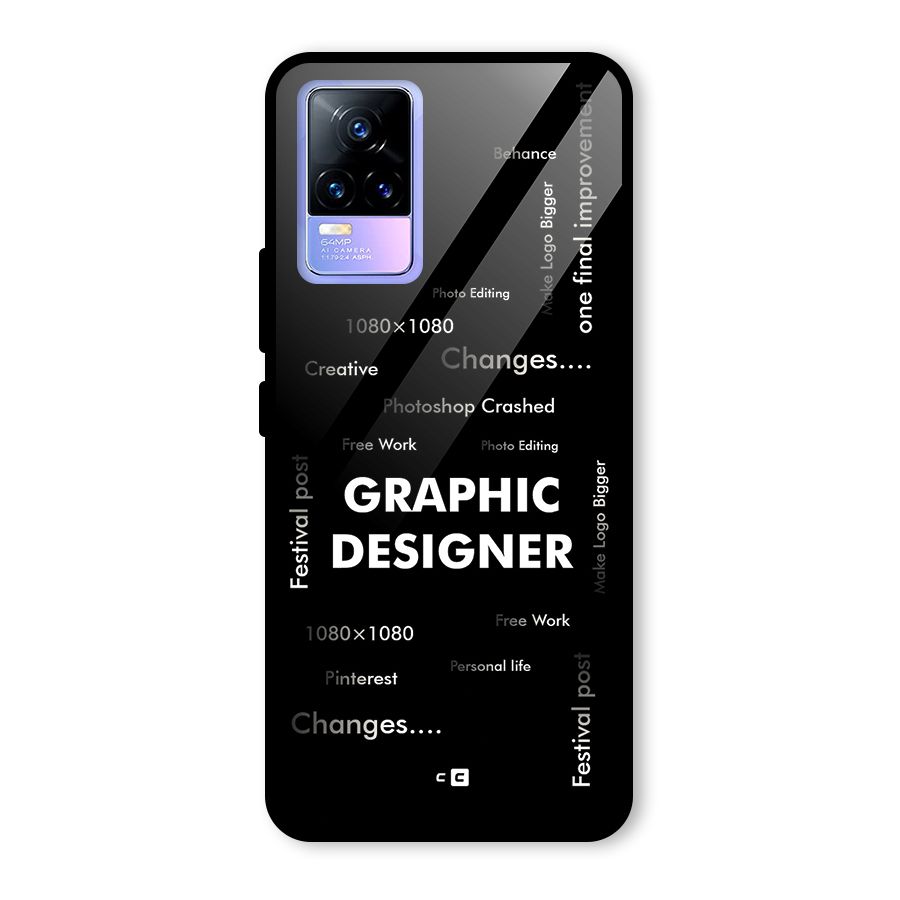 Graphic Designer Struggles Glass Back Case for Vivo Y73