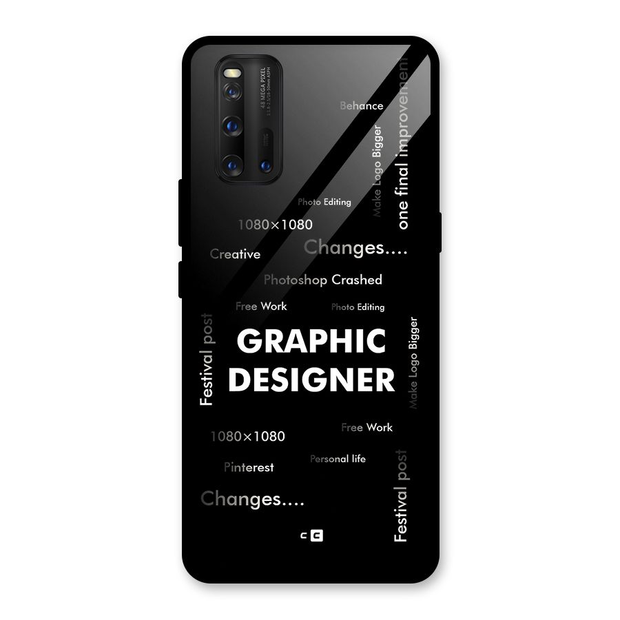 Graphic Designer Struggles Glass Back Case for Vivo iQOO 3
