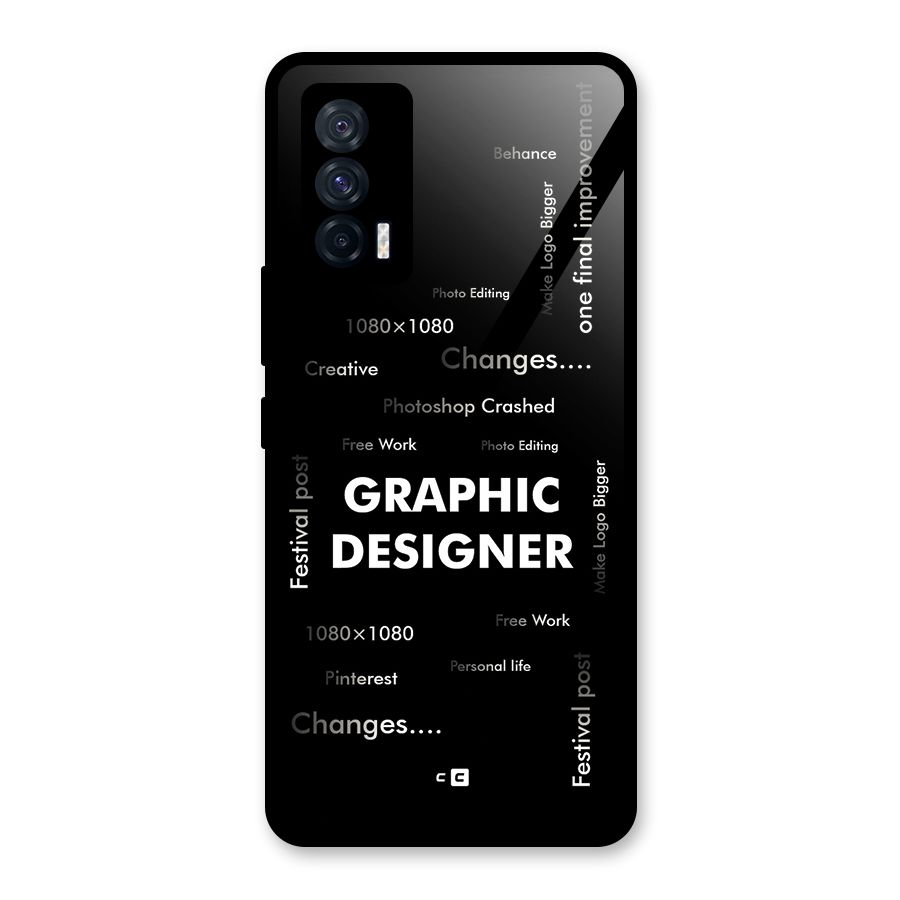 Graphic Designer Struggles Glass Back Case for Vivo iQOO 7 5G