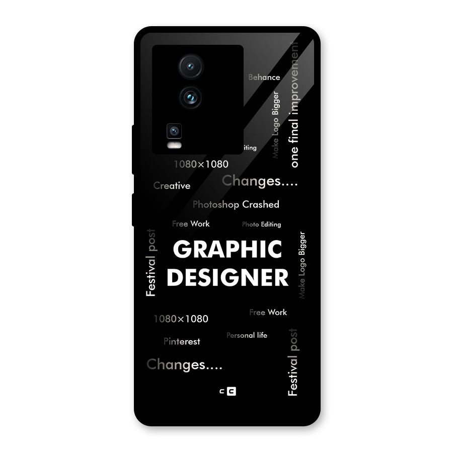 Graphic Designer Struggles Glass Back Case for Vivo iQOO Neo 7 Pro