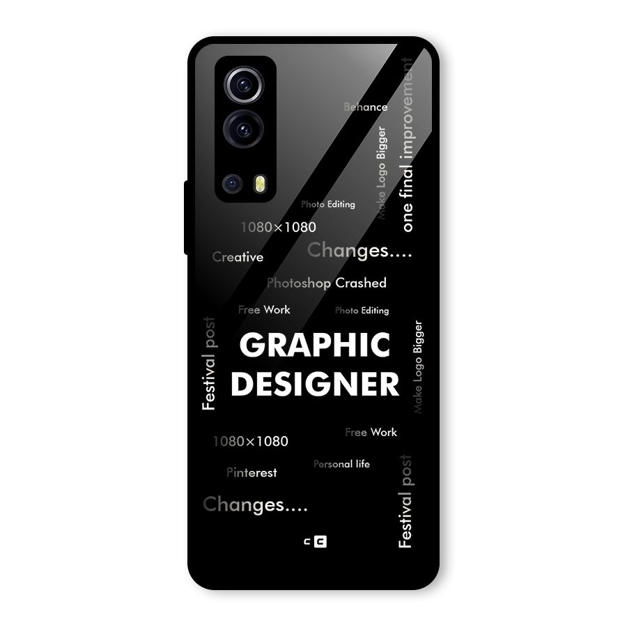 Graphic Designer Struggles Glass Back Case for Vivo iQOO Z3