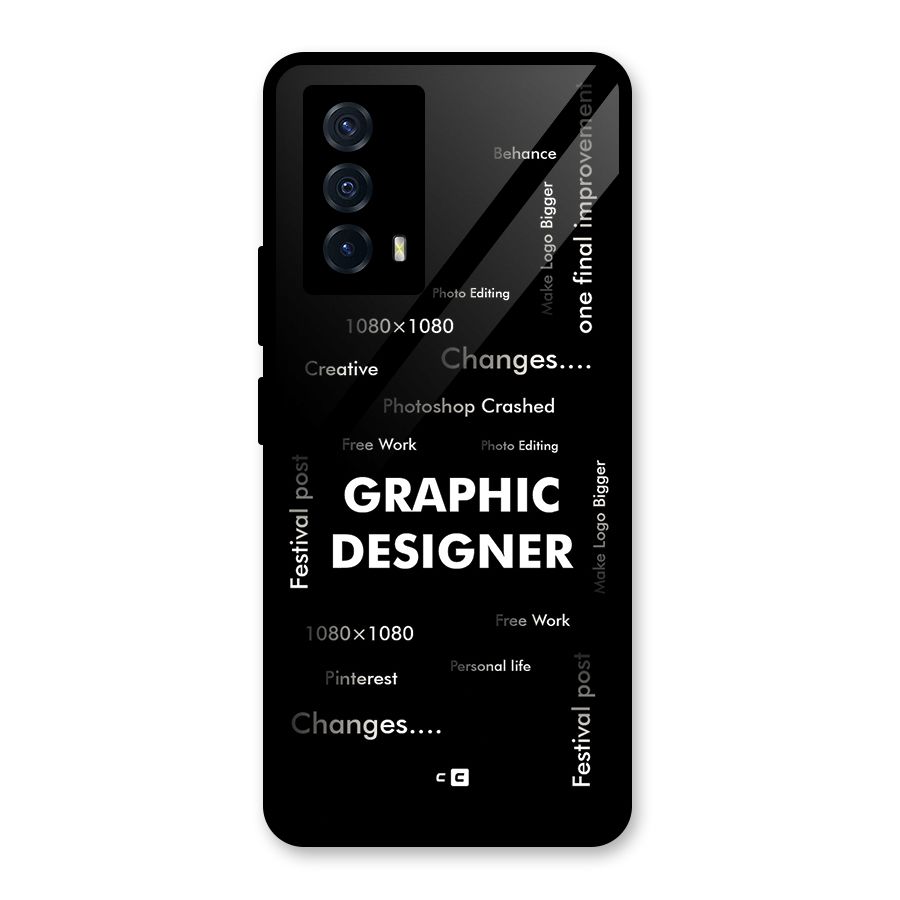 Graphic Designer Struggles Glass Back Case for Vivo iQOO Z5
