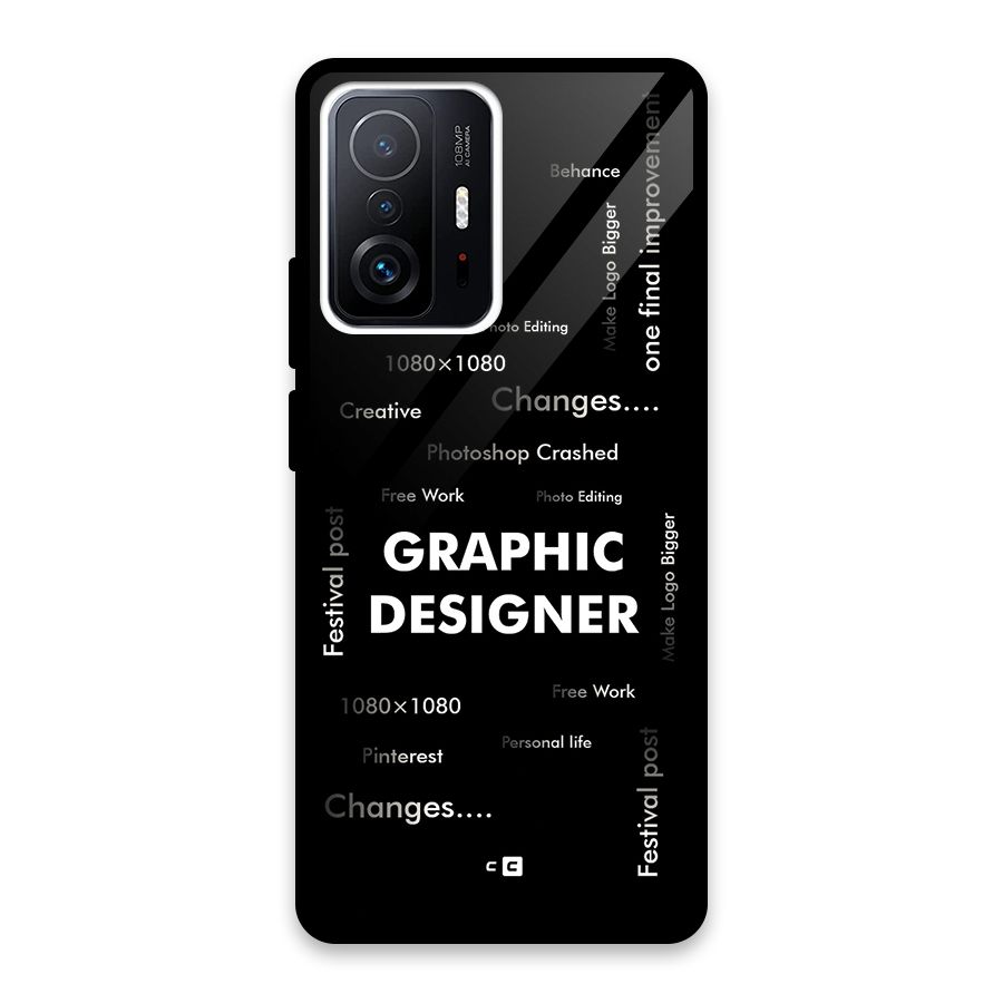 Graphic Designer Struggles Glass Back Case for Xiaomi 11T Pro