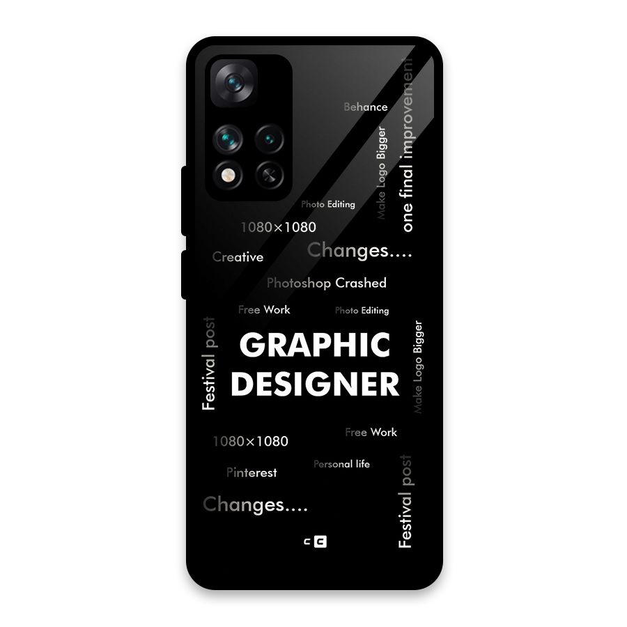 Graphic Designer Struggles Glass Back Case for Xiaomi 11i HyperCharge 5G