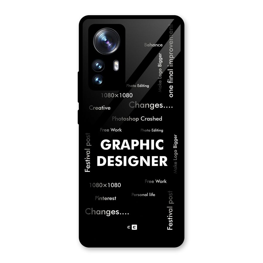 Graphic Designer Struggles Glass Back Case for Xiaomi 12 Pro