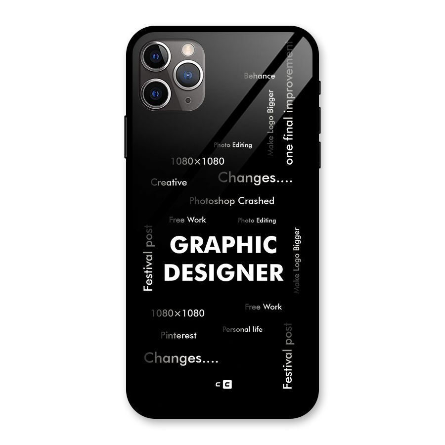 Graphic Designer Struggles Glass Back Case for iPhone 11 Pro Max