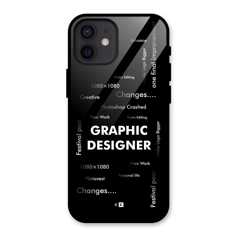 Graphic Designer Struggles Glass Back Case for iPhone 12