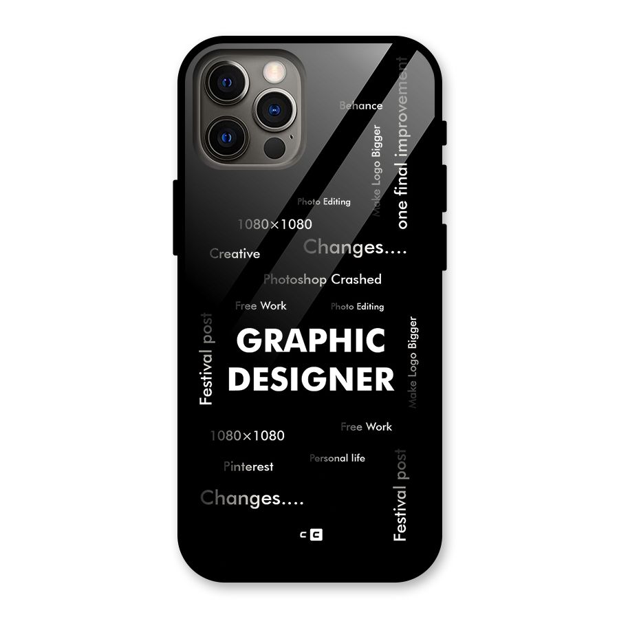 Graphic Designer Struggles Glass Back Case for iPhone 12 Pro