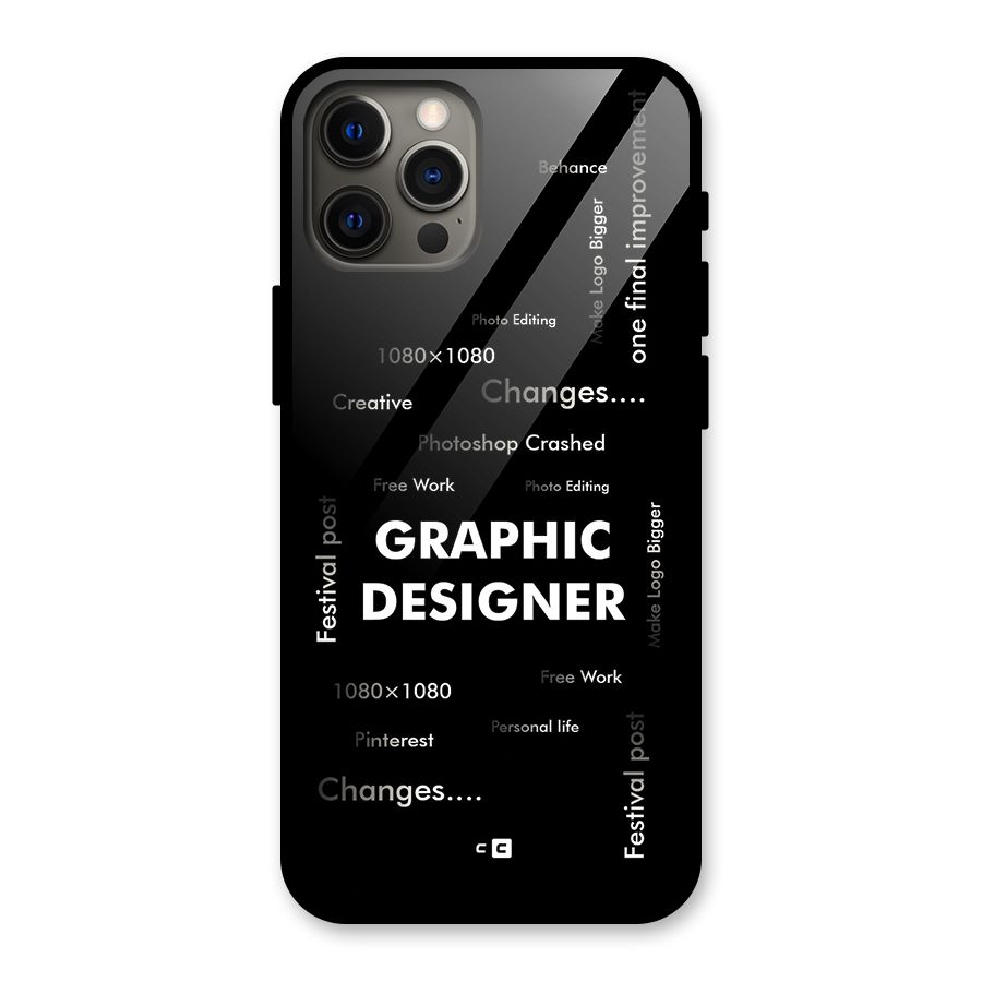 Graphic Designer Struggles Glass Back Case for iPhone 12 Pro Max