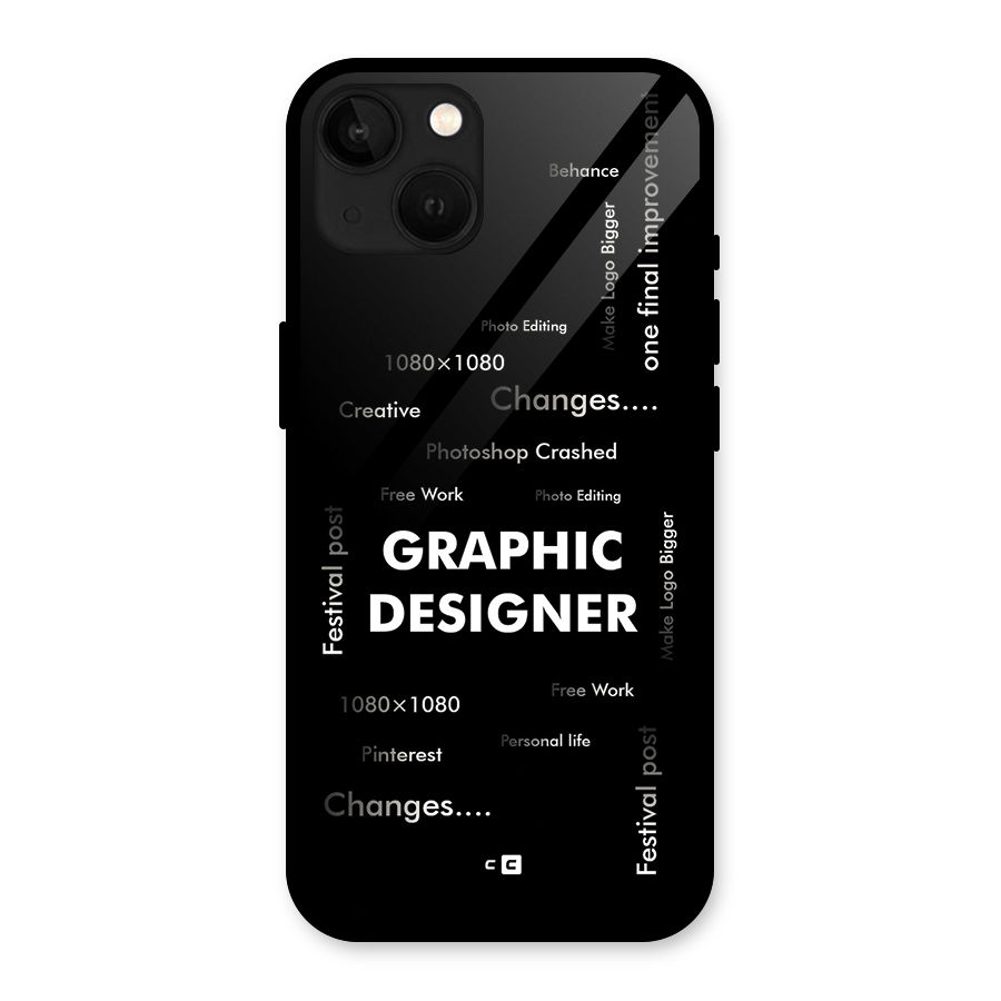 Graphic Designer Struggles Glass Back Case for iPhone 13