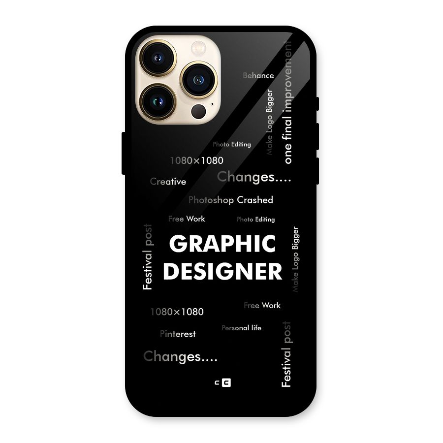 Graphic Designer Struggles Glass Back Case for iPhone 13 Pro Max