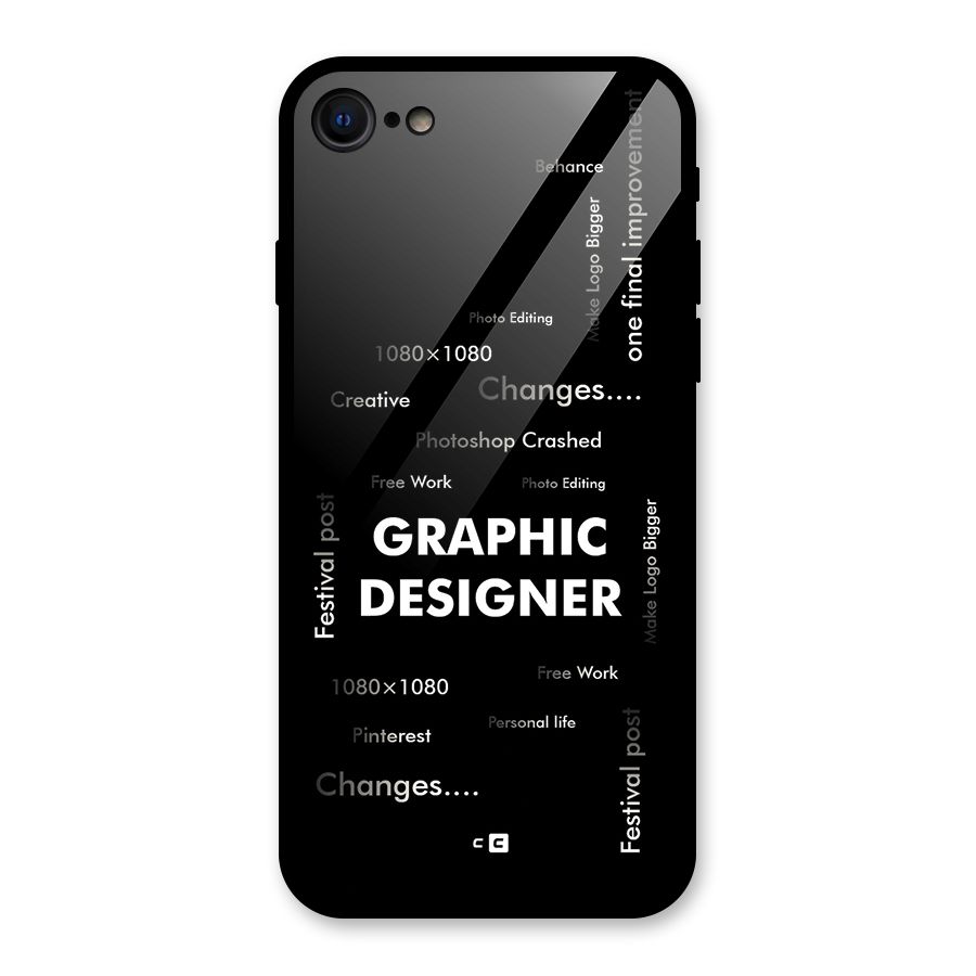 Graphic Designer Struggles Glass Back Case for iPhone 7