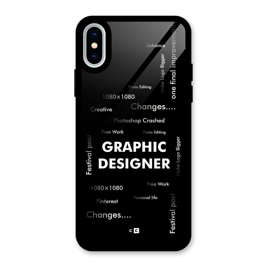 Graphic Designer Struggles Glass Back Case for iPhone XS
