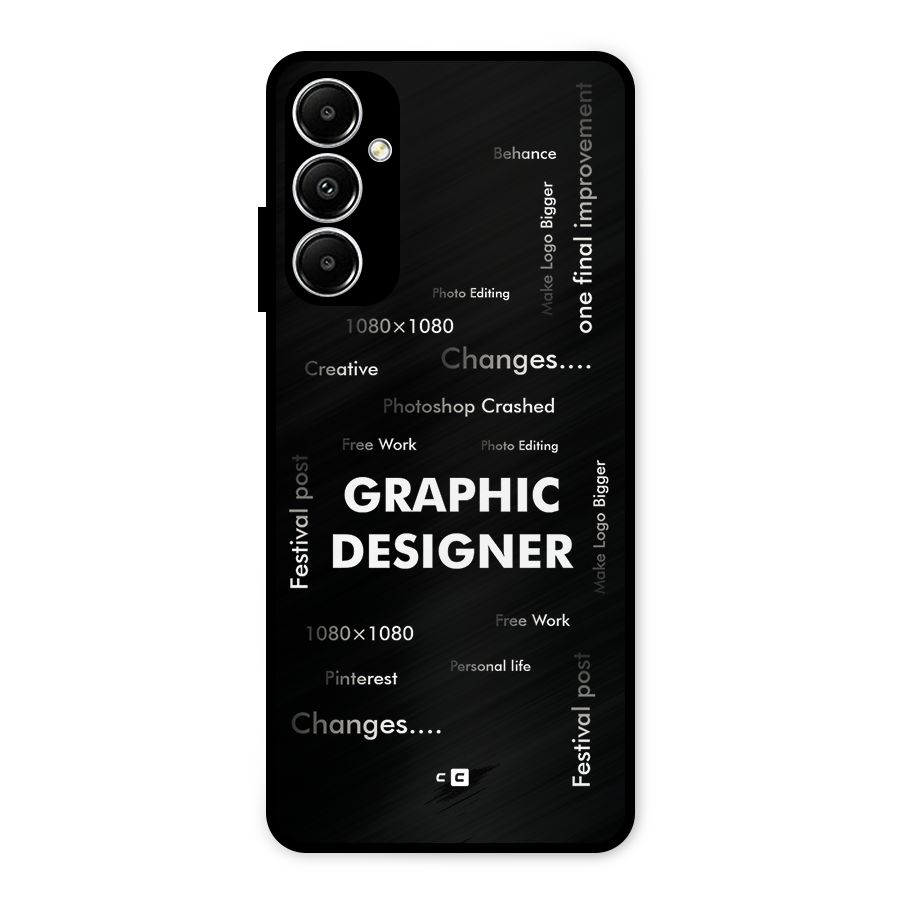 Graphic Designer Struggles Metal Back Case for Galaxy A05s